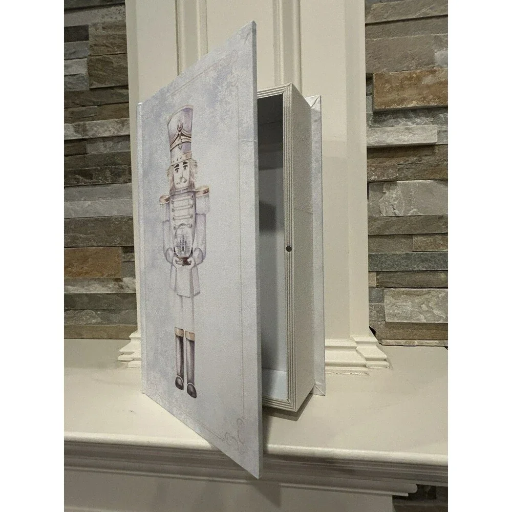 Ashland Christmas Frosted Fairytale Nutcracker Book Box Tabletop Decor 11.5x7”
